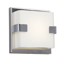  L721771CH - LED Bath & Vanity Light - in Polished Chrome finish with White Glass (Dimmable, 3000K)