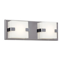  L721772CH - LED Bath & Vanity Light - in Polished Chrome finish with White Glass (Dimmable, 3000K)