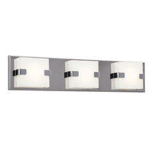  L721773CH - LED Bath & Vanity Light - in Polished Chrome finish with White Glass (Dimmable, 3000K)