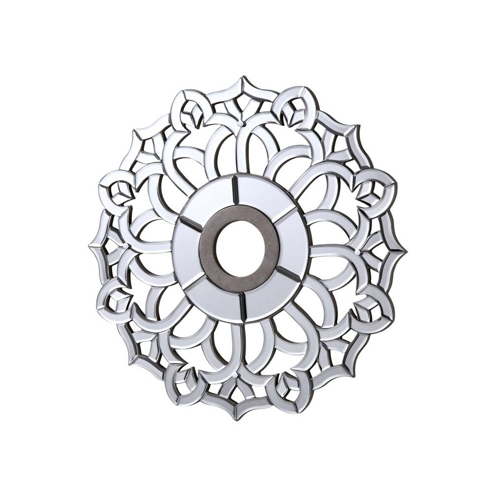 24 In Mirrored Ceiling Medallion In Silver Leaf Hqw8k The