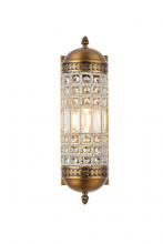 1205W5FG/RC - Olivia 1 Light French Gold Wall Sconce Clear Royal Cut Crystal