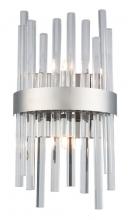 3000W8C - Dallas 2 Light Chrome and Clear Wall Sconce Clear Royal Cut Crystal
