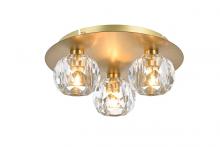  3509F12G - Graham 3 Light Ceiling Lamp in Gold