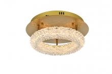  3800F14SG - Bowen 14 Inch Adjustable LED Flush Mount in Satin Gold