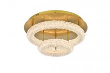  3800F22L2SG - Bowen 22 Inch Adjustable LED Flush Mount in Satin Gold