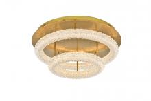  3800F26L2SG - Bowen 26 Inch Adjustable LED Flush Mount in Satin Gold