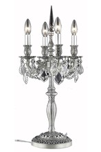  9204TL12PW/RC - Rosalia 4 light Pewter Table Lamp Clear Royal Cut Crystal
