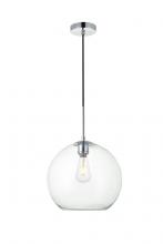  LD2224C - Baxter 1 Light Chrome Pendant with Clear Glass