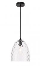  LD2284 - Gibson 1 Light Black and Clear Glass Pendant
