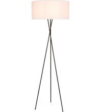  LD6189BK - Cason 1 Light Black and White Shade Floor Lamp