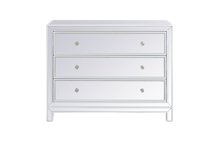  MF72019WH - 40 Inch Mirrored Three Drawer Cabinet in White