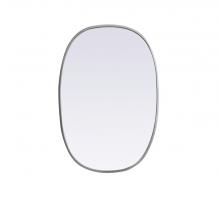  MR2B2030SIL - Metal Frame Oval Mirror 20x30 Inch in Silver