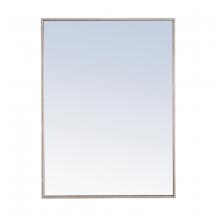  MR4073S - Metal Frame Rectangle Mirror 24 Inch Silver