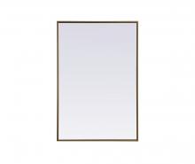  MR42436BR - Metal Frame Rectangle Mirror 24x36 Inch in Brass