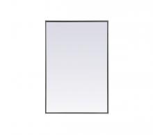  MR42436S - Metal Frame Rectangle Mirror 24x36 Inch in Silver