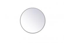  MR4818S - Metal Frame Round Mirror 18 Inch in Silver