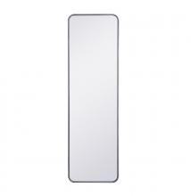  MR801860S - Soft Corner Metal Rectangular Mirror 18x60 Inch in Silver