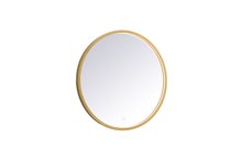  MRE6024BR - Pier 24 Inch LED Mirror with Adjustable Color Temperature 3000k/4200k/6400k in Brass