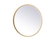  MRE6032BR - Pier 32 Inch LED Mirror with Adjustable Color Temperature 3000k/4200k/6400k in Brass