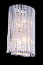  V2092W7C/RC - Influx 2 Light Chrome Wall Sconce Clear Royal Cut Crystal