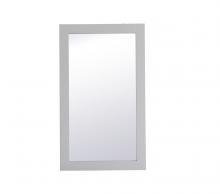  VM21832GR - Aqua Rectangle Vanity Mirror 18 Inch in Grey