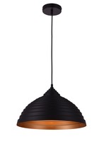  LDPD2044 - Circa Collection Pendant D15.5in H9.5in Lt:1 Black Finish