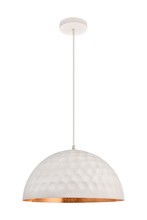  LDPD3018 - Clio Collection Pendant D15.7 H8.5 Lt:1 Outside frosted white and Inside Gold Leaf Fi