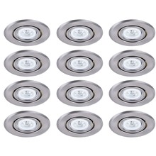  R4-489BN-12PK - 4 INCH BRUSHED NICKEL 35 DEGREE ADJUSTABLE WITH GIMBAL RING, FITS PAR20/R20/E26 12 PACK