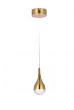 3801D4SG - Amherst 5 Inch LED Pendant in Satin Gold