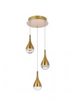  3803D12SG - Amherst 10 Inch LED Pendant in Satin Gold