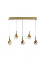  3805D33SG - Amherst 34 Inch LED Pendant in Satin Gold