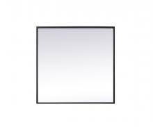  MR42424BK - Metal Frame Square Mirror 24 Inch in Black