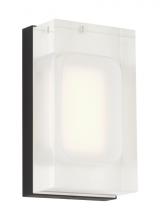  700WSMLY7B-LED930 - The Milley 7-inch Damp Rated 1-Light Integrated Dimmable LED Wall Sconce in Nightshade Black