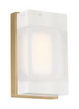  700WSMLY7NB-LED930 - The Milley 7-inch Damp Rated 1-Light Integrated Dimmable LED Wall Sconce in Natural Brass