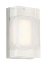  700WSMLY7N-LED930 - The Milley 7-inch Damp Rated 1-Light Integrated Dimmable LED Wall Sconce in Polished Nickel