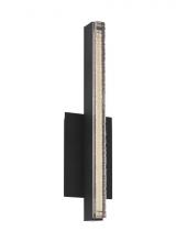  MDWS18327B - The Serre Small 13-inch Damp Rated 1-Light Integrated Dimmable LED Task Wall Sconce in Nightshade Bl