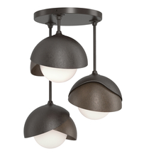  121374-SKT-14-05-GG0711 - Brooklyn 3-Light Double Shade Semi-Flush