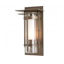  305996-SKT-77-ZS0654 - Torch  Seeded Glass Small Outdoor Sconce with Top Plate