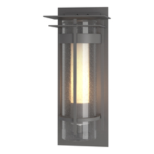  305996-SKT-78-ZS0654 - Torch  Seeded Glass Small Outdoor Sconce with Top Plate