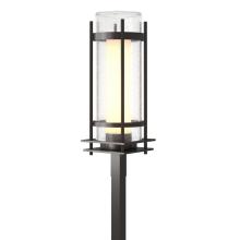  345897-SKT-14-ZS0684 - Torch  Seeded Glass Outdoor Post Light