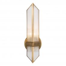  WV332904VBCR - Cairo 4-in Ribbed Glass/Vintage Brass 1 Light Wall/Vanity