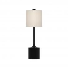  TL418726MBIL - Issa 26-in Matte Black/Ivory Linen 1 Light Table Lamp