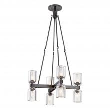  CH338822UBCC - Lucian 22-in Clear Crystal/Urban Bronze 8 Lights Chandeliers