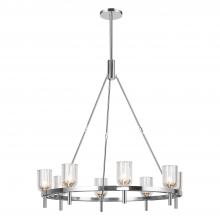  CH338836PNCC - Lucian 36-in Clear Crystal/Polished Nickel 8 Lights Chandeliers