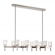  LP338052PNCC - Lucian 52-in Clear Crystal/Polished Nickel 10 Lights Linear Pendant