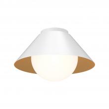  FM485214WHOP - Remy 14-in White/Opal Glass 1 Light Flush Mount
