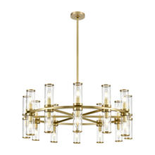  CH309024NBCG - Revolve Clear Glass/Natural Brass 24 Lights Chandeliers