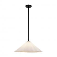  PD451820MBOP - Serena 20-in Matte Black/Opal Glass 1 Light Pendant