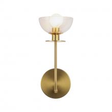 WV515205BGCL - Sylvia 5-in Brushed Gold/Clear Glass 1 Light Wall Vanity