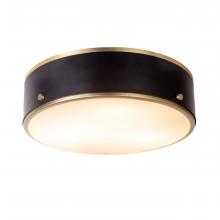  FM7082/BKSG - Percussion - 3 Light Ceiling Light In Black with Soft Gold
